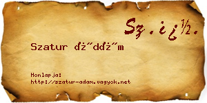 Szatur Ádám névjegykártya