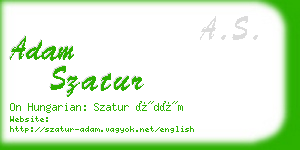 adam szatur business card